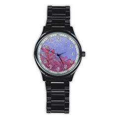 Fantasy Landscape Theme Poster Stainless Steel Round Watch by dflcprints