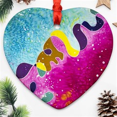 Fabric Rainbow Ornament (heart)