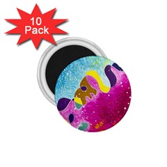 Fabric Rainbow 1 75  Magnets (10 Pack) 