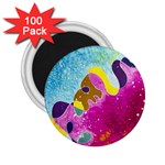 Fabric Rainbow 2.25  Magnets (100 pack)  Front