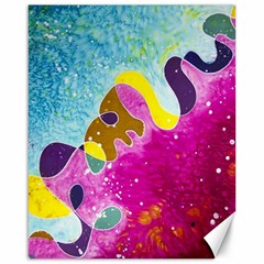 Fabric Rainbow Canvas 16  X 20   by Mariart