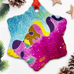 Fabric Rainbow Ornament (snowflake) by Mariart