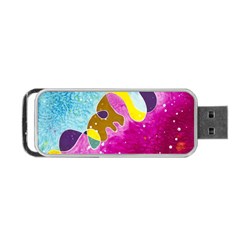 Fabric Rainbow Portable Usb Flash (one Side) by Mariart