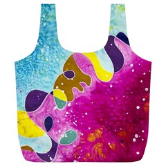 Fabric Rainbow Full Print Recycle Bags (l)  by Mariart