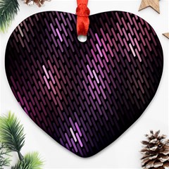 Light Lines Purple Black Ornament (heart)