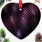 Light Lines Purple Black Ornament (Heart) Front