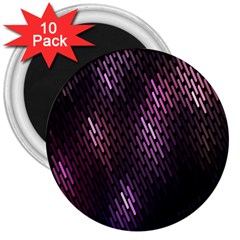 Light Lines Purple Black 3  Magnets (10 Pack)  by Mariart