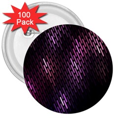 Light Lines Purple Black 3  Buttons (100 Pack) 