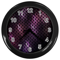 Light Lines Purple Black Wall Clocks (black) by Mariart