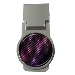 Light Lines Purple Black Money Clips (round) 