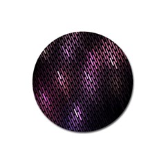 Light Lines Purple Black Magnet 3  (round)