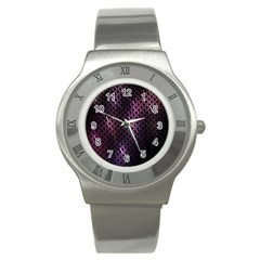 Light Lines Purple Black Stainless Steel Watch