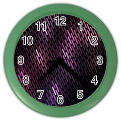 Light Lines Purple Black Color Wall Clocks by Mariart