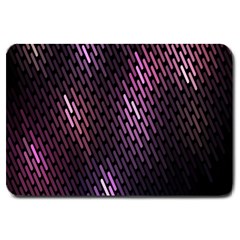 Light Lines Purple Black Large Doormat 