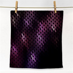 Light Lines Purple Black Face Towel by Mariart