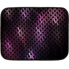 Light Lines Purple Black Double Sided Fleece Blanket (mini) 