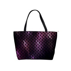 Light Lines Purple Black Shoulder Handbags