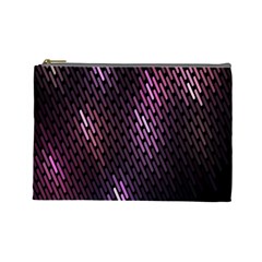 Light Lines Purple Black Cosmetic Bag (large) 