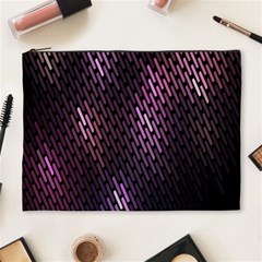 Light Lines Purple Black Cosmetic Bag (xl)