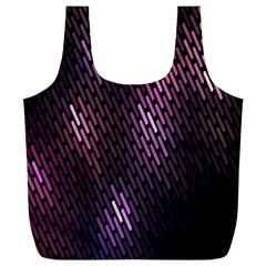 Light Lines Purple Black Full Print Recycle Bags (l)  by Mariart