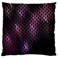 Light Lines Purple Black Large Flano Cushion Case (two Sides)