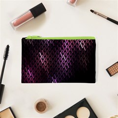 Light Lines Purple Black Cosmetic Bag (xs)