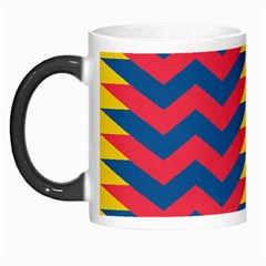 Lllustration Geometric Red Blue Yellow Chevron Wave Line Morph Mugs by Mariart