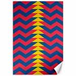 Lllustration Geometric Red Blue Yellow Chevron Wave Line Canvas 12  x 18   11.88 x17.36  Canvas - 1