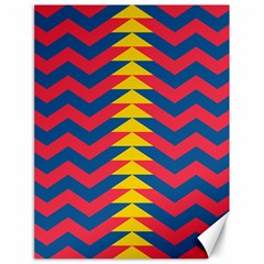 Lllustration Geometric Red Blue Yellow Chevron Wave Line Canvas 18  X 24   by Mariart