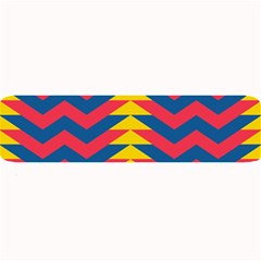 Lllustration Geometric Red Blue Yellow Chevron Wave Line Large Bar Mats by Mariart