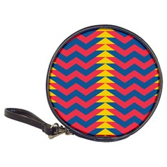 Lllustration Geometric Red Blue Yellow Chevron Wave Line Classic 20-cd Wallets