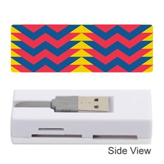 Lllustration Geometric Red Blue Yellow Chevron Wave Line Memory Card Reader (stick)  by Mariart