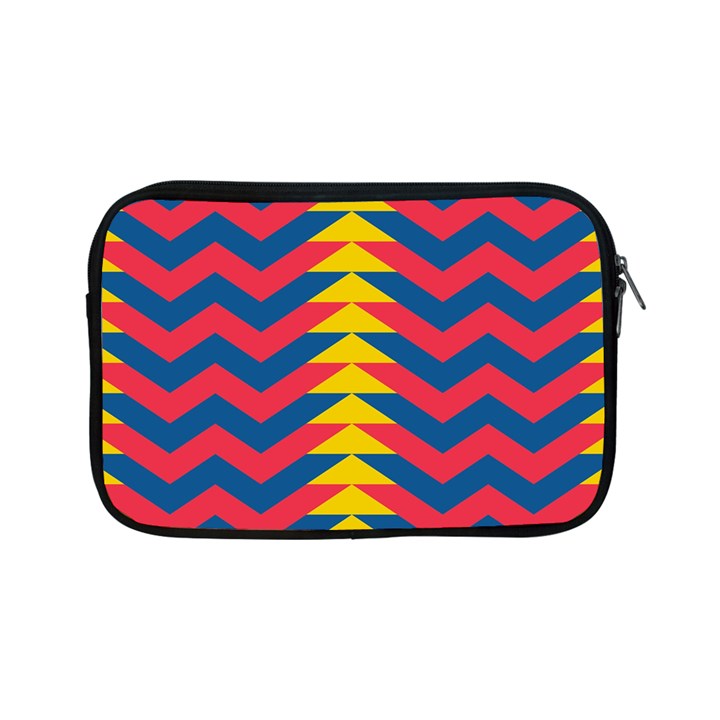 Lllustration Geometric Red Blue Yellow Chevron Wave Line Apple iPad Mini Zipper Cases