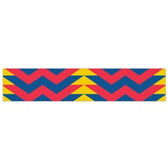 Lllustration Geometric Red Blue Yellow Chevron Wave Line Flano Scarf (small) by Mariart