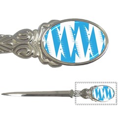 Make Tessellation Bird Tessellation Blue White Letter Openers