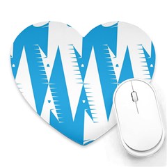 Make Tessellation Bird Tessellation Blue White Heart Mousepads by Mariart