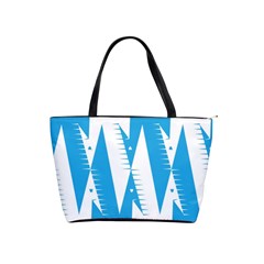 Make Tessellation Bird Tessellation Blue White Shoulder Handbags