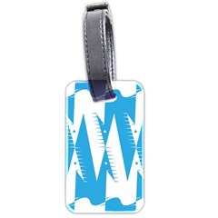 Make Tessellation Bird Tessellation Blue White Luggage Tags (two Sides) by Mariart