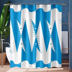 Make Tessellation Bird Tessellation Blue White Shower Curtain 60  X 72  (medium)  by Mariart