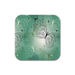 Glass Splashback Abstract Pattern Butterfly Rubber Square Coaster (4 Pack)  by Mariart