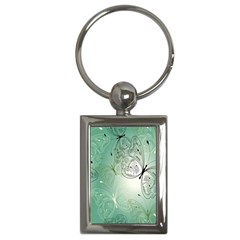 Glass Splashback Abstract Pattern Butterfly Key Chains (rectangle)  by Mariart