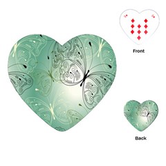 Glass Splashback Abstract Pattern Butterfly Playing Cards (heart)  by Mariart