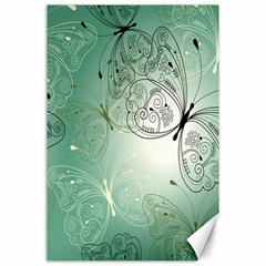 Glass Splashback Abstract Pattern Butterfly Canvas 24  X 36  by Mariart