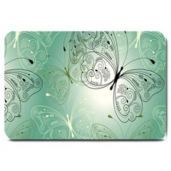 Glass Splashback Abstract Pattern Butterfly Large Doormat  by Mariart