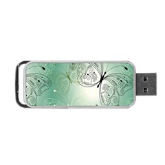 Glass Splashback Abstract Pattern Butterfly Portable Usb Flash (two Sides) by Mariart