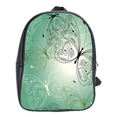 Glass Splashback Abstract Pattern Butterfly School Bags (xl)  by Mariart