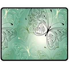 Glass Splashback Abstract Pattern Butterfly Double Sided Fleece Blanket (medium)  by Mariart