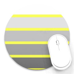 Molly Gender Line Flag Yellow Grey Round Mousepads