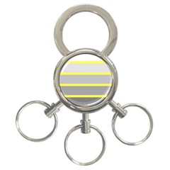 Molly Gender Line Flag Yellow Grey 3-ring Key Chains by Mariart