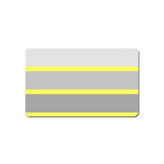 Molly Gender Line Flag Yellow Grey Magnet (name Card) by Mariart